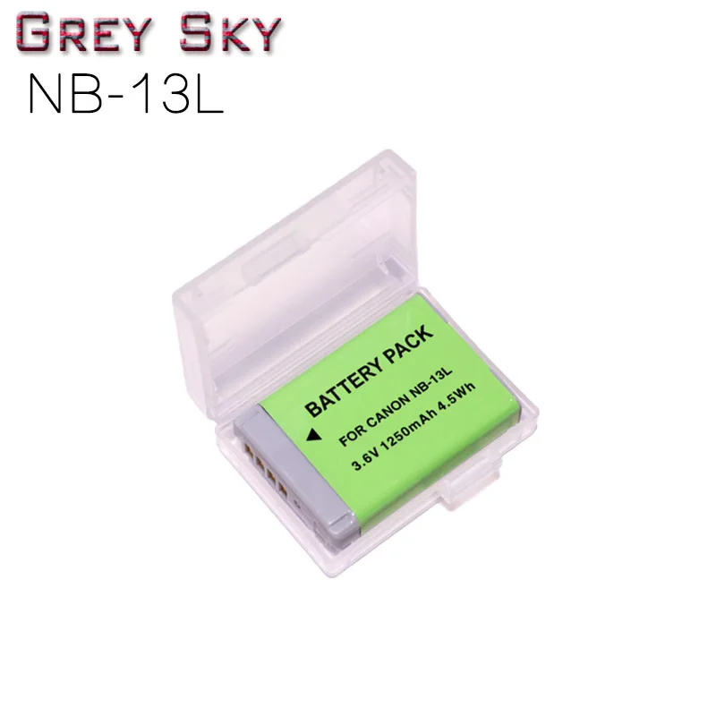 2шт NB 13L 1250mAh аккумуляторная батарея + светодиодный USB зарядное устройство для