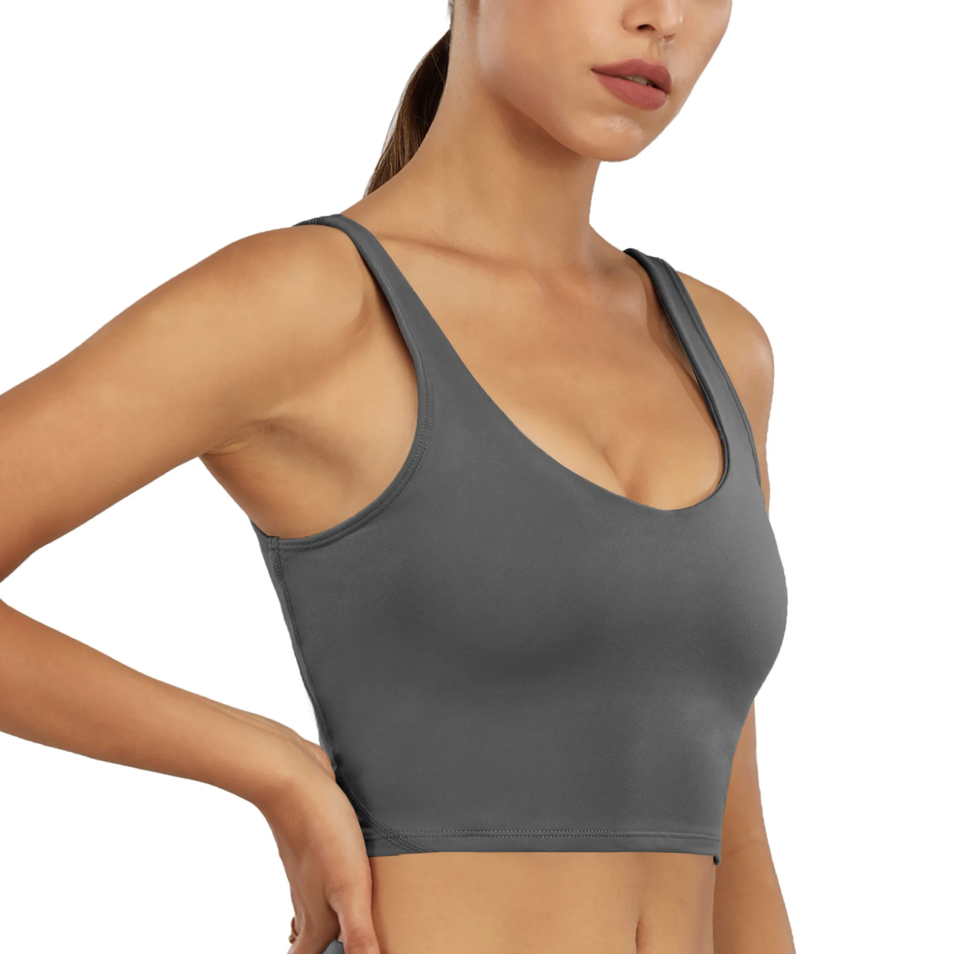 

2021 Для женщин светильник Поддержка со спортивным бюстгальтером с рисунком Беспроводной Топ для занятий йогой Фитнес спортивный беговой бю...