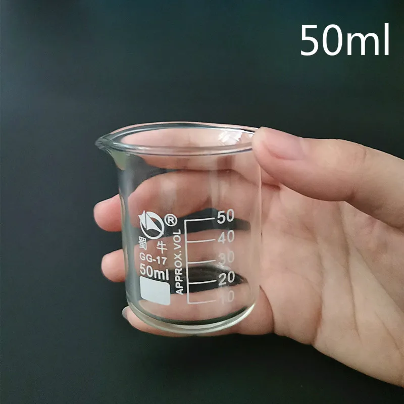 

1pcs High-quality Glass Beaker For Laboratory Glassware, Capacity 50ml