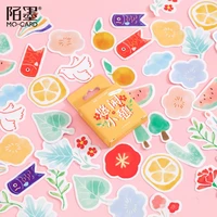 46 pcs cute flower plant sticker diy decoration diary journal scrapbooking planner label stickers aesthetic stationery