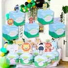 Подарочные пакеты в виде сафари, животных, джунглей, подарочные пакеты, упаковка для печенья, товары для детского дня рождения, украшения сделай сам