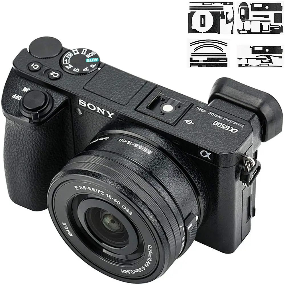 Корпус камеры и объектив кожаная текстура защитная пленка наклейка протектор