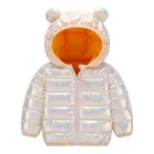 Одежда для маленьких девочек, зимняя куртка с капюшоном на хлопковом наполнителе, куртка на хлопковом наполнителе для мальчиков, пальто с ушками, одежда, яркая и удобная