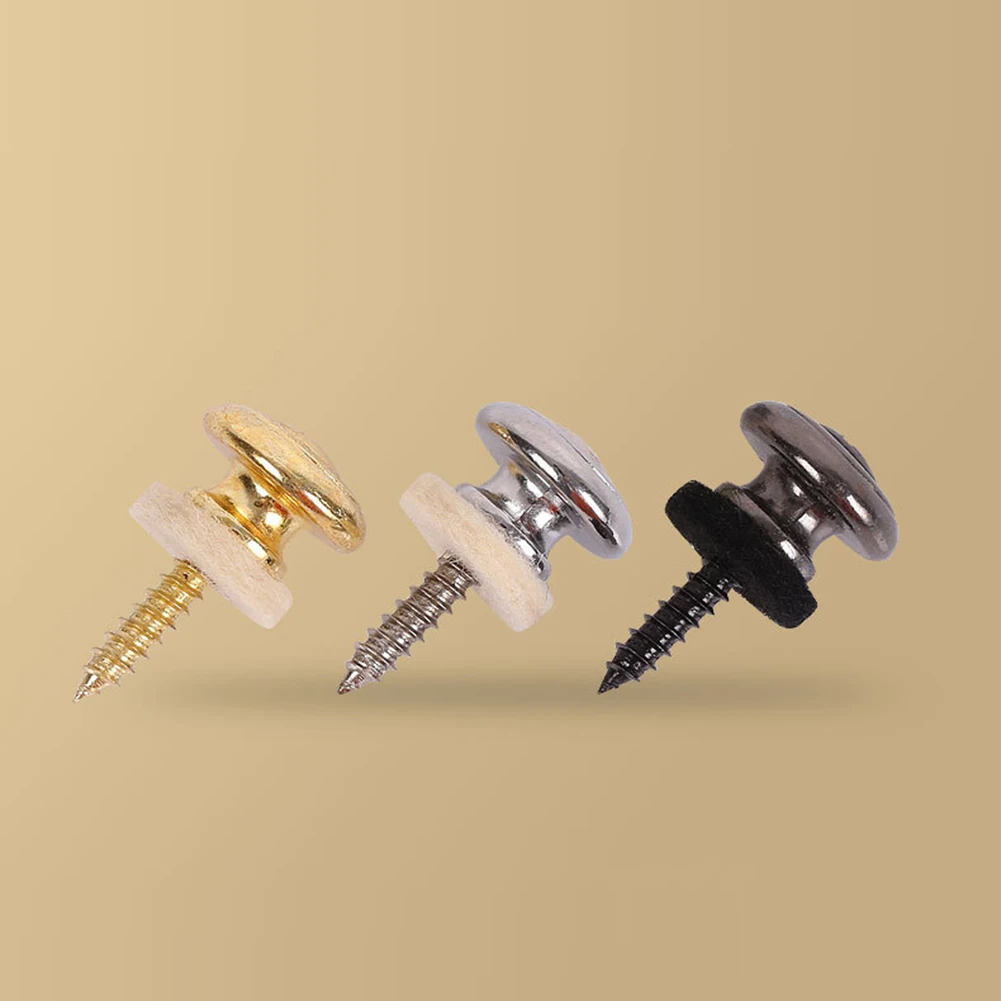 legierung kupfer elektrische gitarre strap lock taste anti slip gürtel schlösser nägel taste heringe schraube flache köpfe free gl