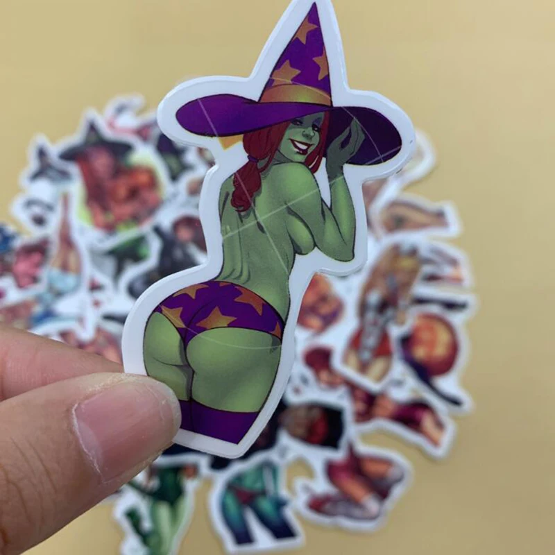 50/шт. полновесная девушка Дьявол ПВХ наклейка художественная коллекция