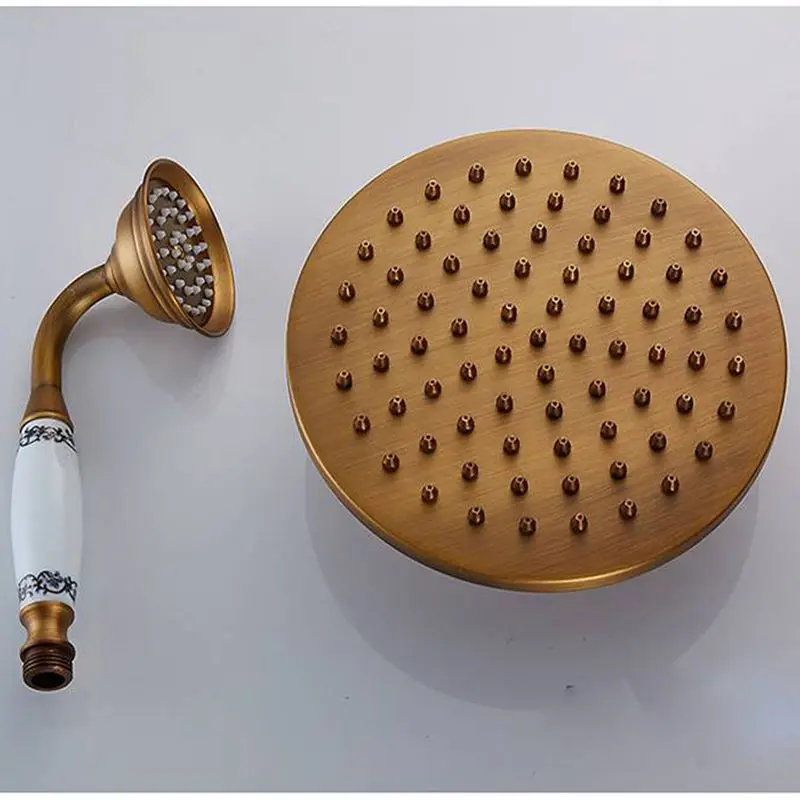 Настенный душ Ellen Душевая система Античная бронзовая дождевая настенный