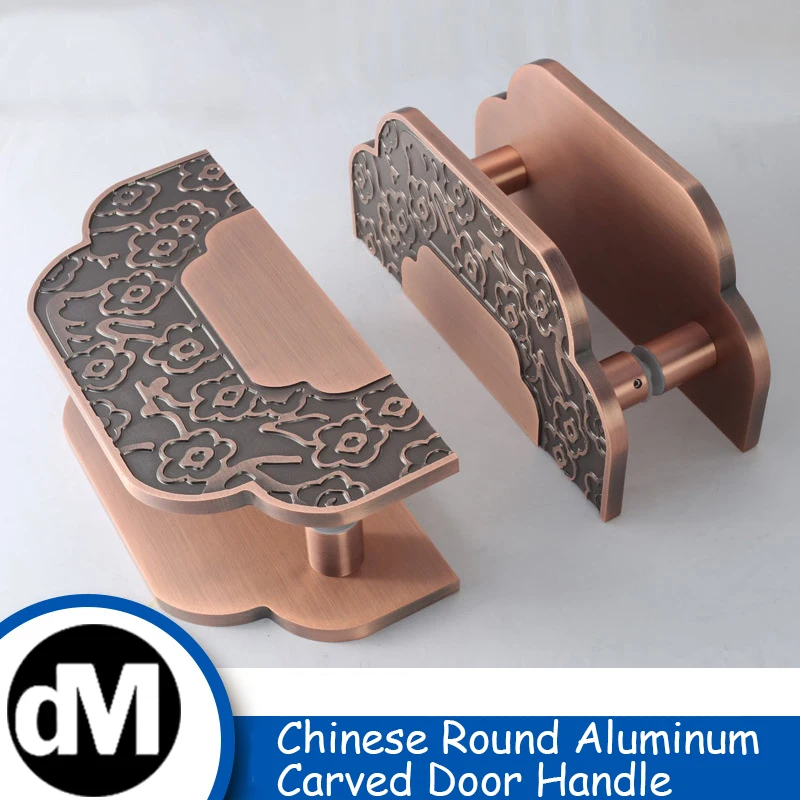 

Винтажная алюминиевая Резьбовая ручка DM 2 шт./компл. бронзового цвета, зеленая, бронзовая, красная, бронзовая, в новом китайском стиле, изгото...