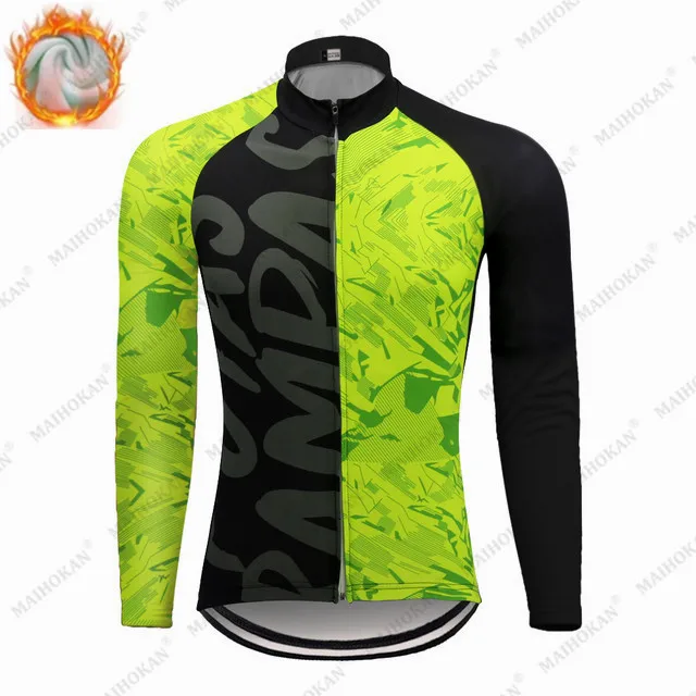 

New Long Sleeves Cycling Jersey 2022 Team Winter Thermal Fleece Bicycle Cycling Clothing Men's MTB Roupa Ciclismo Masculino