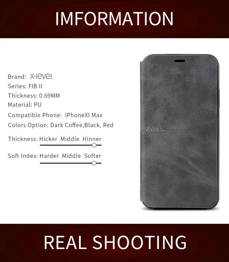 X-Level Роскошный кожаный чехол s для iPhone 11 Pro XS Max XR X 8 8 6 6S 7 Plus полный защитный деловой чехол