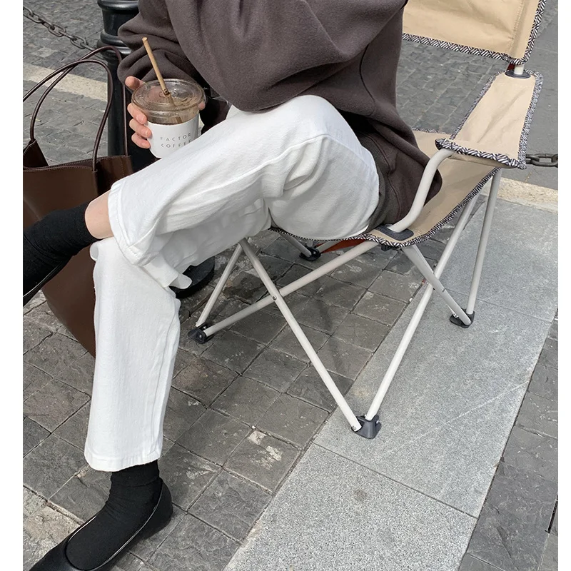 

Women's Jeans Spring Autumn New Fashion Design High Waist Solid Color Wide-leg Slim Vintage Female Straight Ankle Length Pants