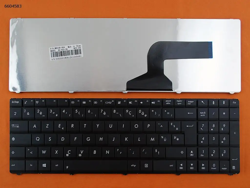Новая Французская клавиатура AZERTY для ноутбука ASUS N53J N53NB N53SN N73 N73J N73JF N73JG N50V N51A N51T N51V