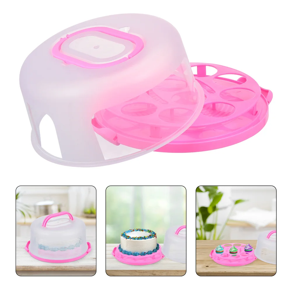 

1PC Handle Portable Cake Box Reusable Packaging Baking Food Storage Case