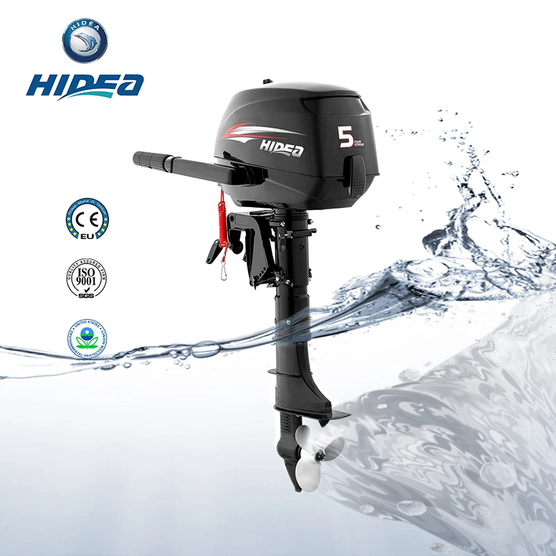HIDEA  4 Stroke 5Hp Outboard Motor  Water Cooling, TCL Ignition Start, CE Certification, PPG 6-Layer Anti-Corrosion Paint Protec