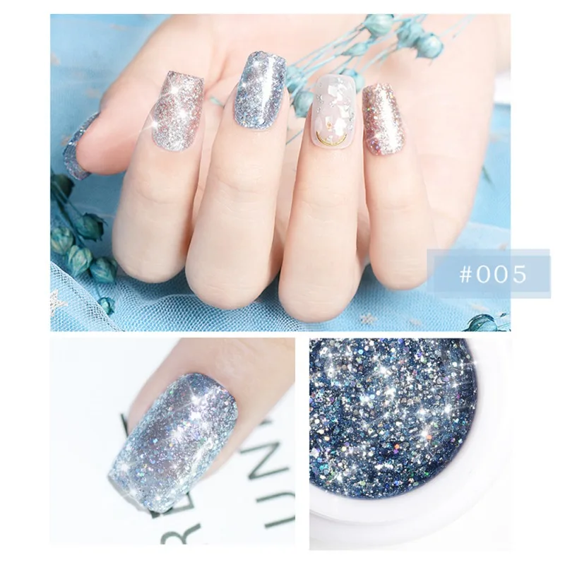 Diamond UV лампа мерцающий гель для ногтей с блестками Bling Краски лак Эмаль Гель
