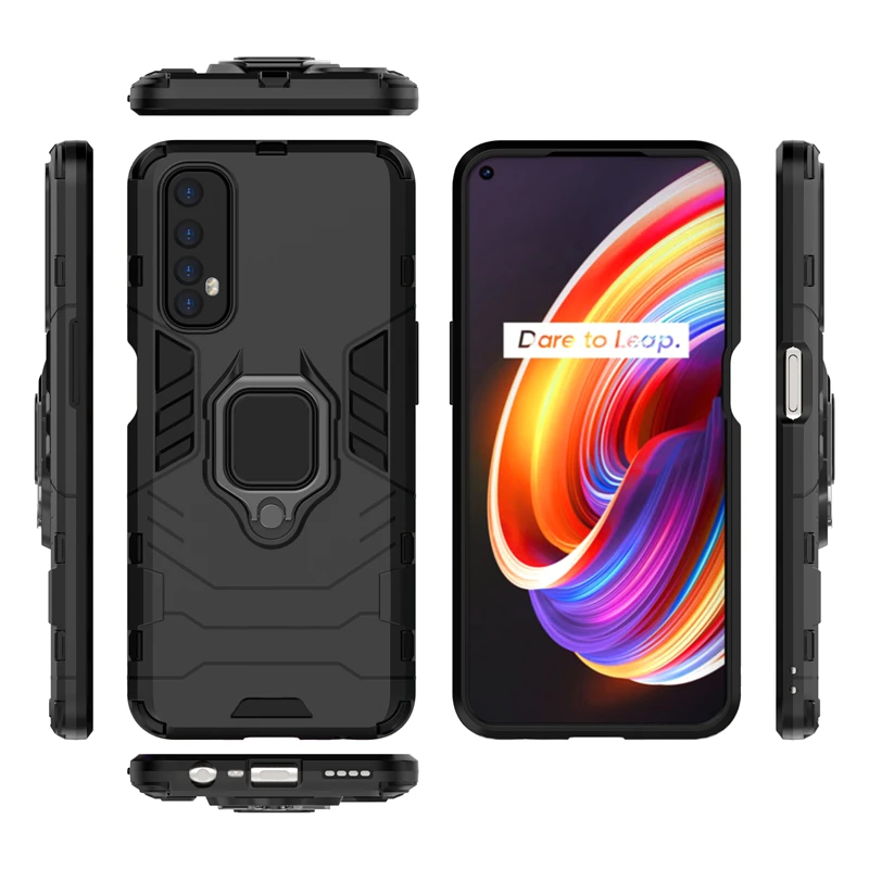 for oppo realme 7 case bumper armor magnetic suction stand full cover for oppo realme 7 8 c3 gt neo case cover for oppo realme 7 free global shipping