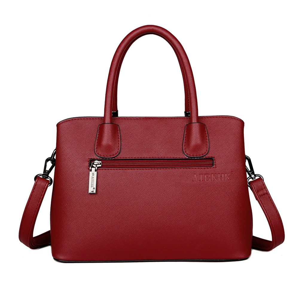 Высокое качество 100% женские сумки из натуральной кожи винтажные через плечо для