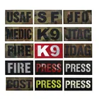 Военный SF special force Multicam инфракрасный ИК-патч светоотражающий K9 K-9 dog MEDIC USAF PRESS Тактический патч значок пожарного крючок петля