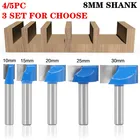 45 шт., Концевая фреза 8 мм, диаметр 10,15,20, 25,30 мм