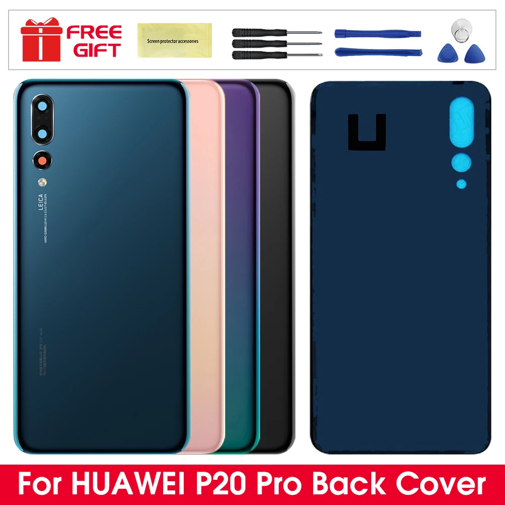 Оригинальный Huawei P20 pro стеклянная крышка корпуса запасная задняя батарейного