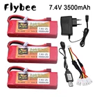 Оригинальный аккумулятор для Wltoys 144001, 2s, 7,4 В, 3500 мАч, перезаряжаемая литий-полимерная батарея + зарядное устройство для Wltoys 114, 144001, Радиоуправляемый автомобиль, литий-полимерный аккумулятор