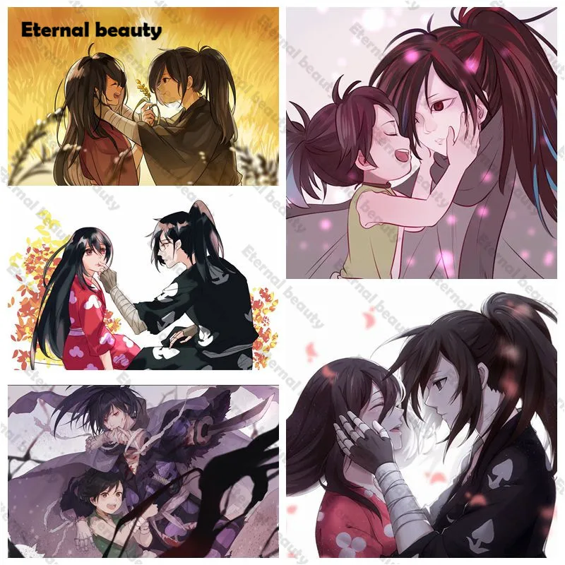 

Cartoon Couple Home Decoration Diy 5D Diamond Painting Embroidery Japanese Style Full Round Drill Cross Stitch Wall Art Pictures