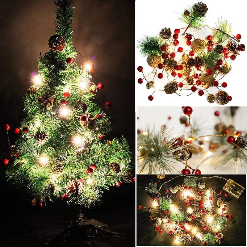 

Christmas Light Pine Cones Fairy Lights Disco Light Led Light String Outdoor Led Lights Garland Christmas Ornaments Navidad 2021