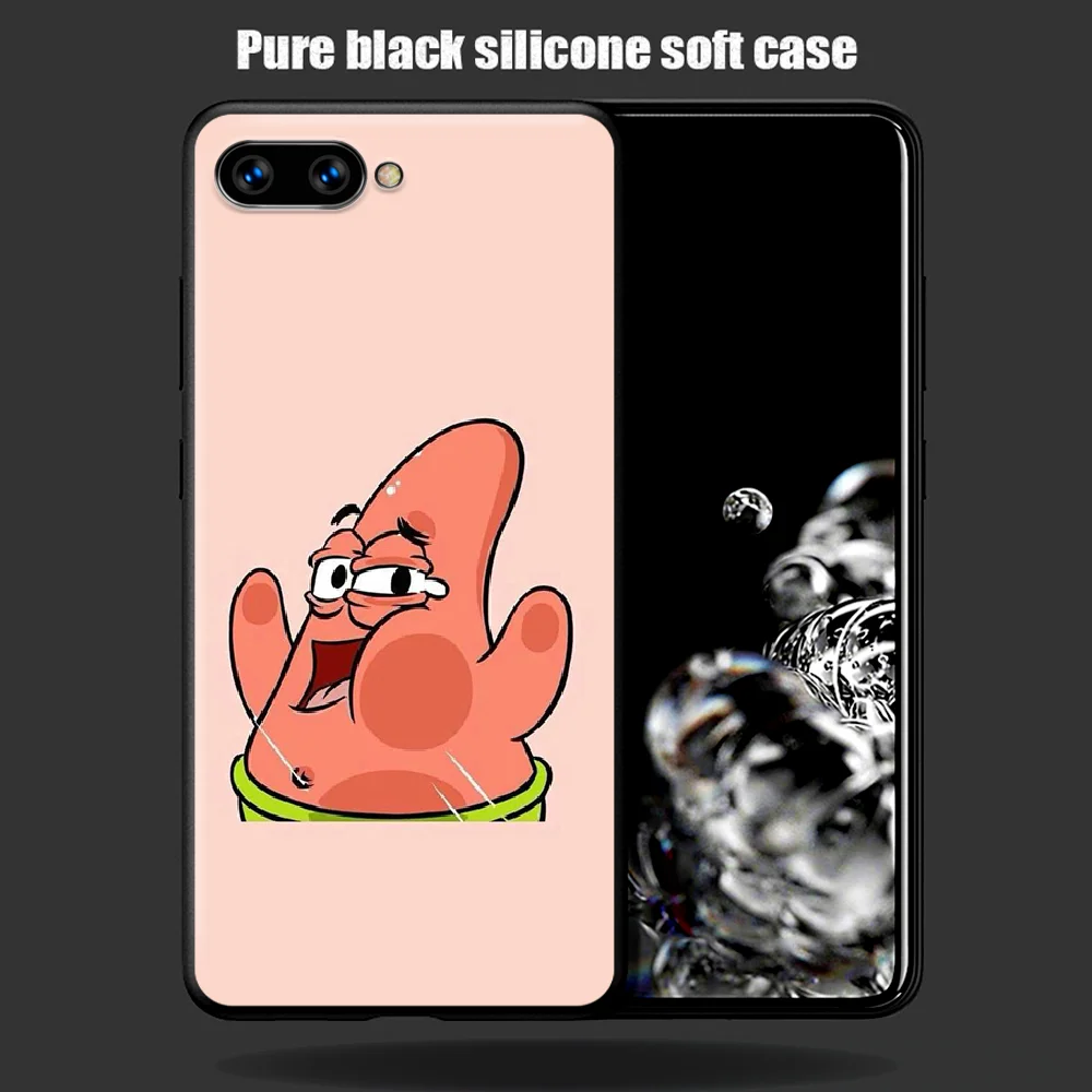 

Cute Cartoon SpongeBobo Phone Case Cover Hull For HUAWEI Honor 6A 7A 7C 8 8A 8S 8x 9 9x 10 10i 20 Lite Pro black Cover Trend