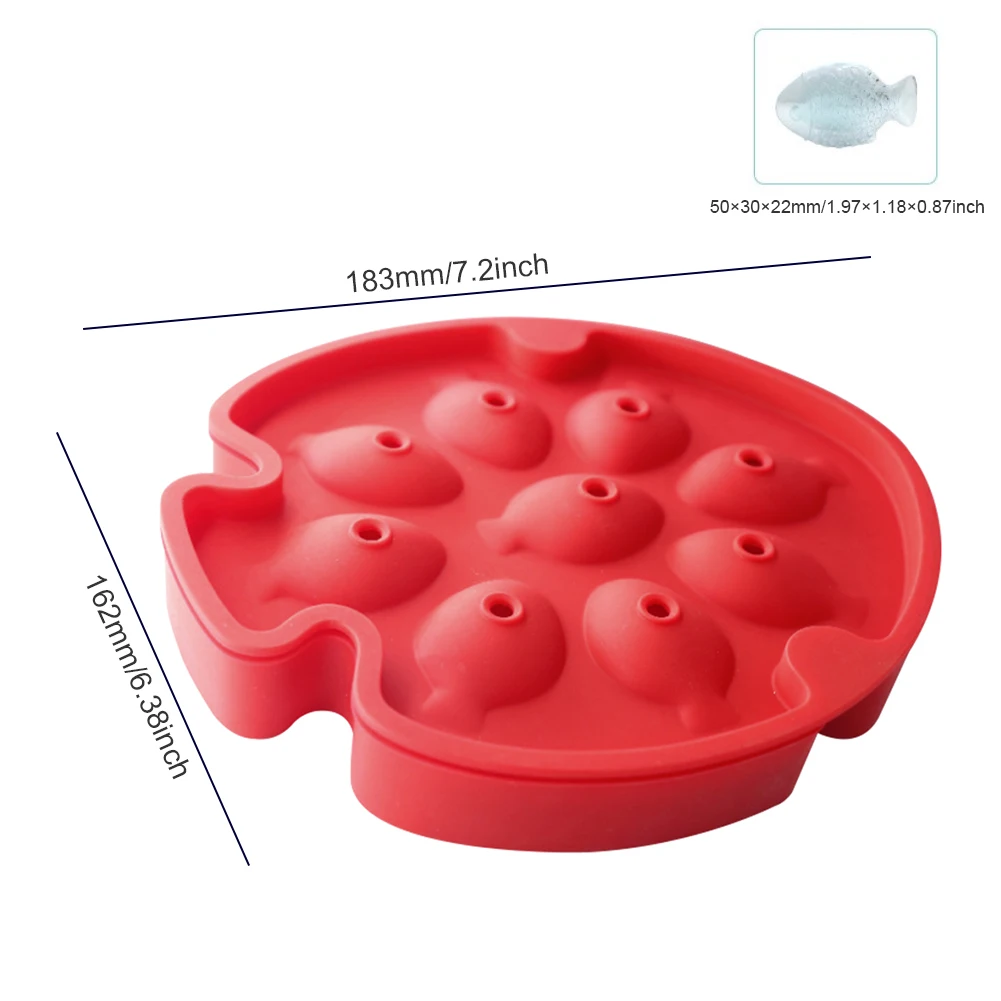 

Ice Cube Tray Fish Shape Ice Ball Making Silicone Mold For Candy Cake Pudding Chocolate Molds Easy-Release Chilled Whiskey