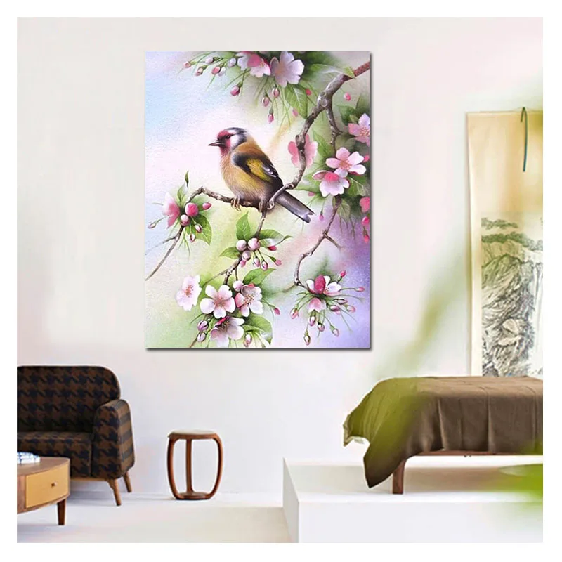 5D алмазная живопись сделай сам вышивка Птица полностью круглая Алмазная