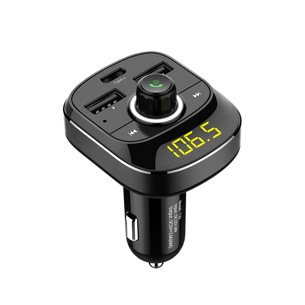 Автомобильный Bluetooth комплект Vehemo 12 24 В 3 1 А Type C 2 USB музыка MP3 гарнитура TF карта