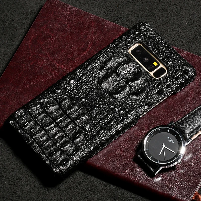 

Luxury Genuine Leather phone case For Samsung Galaxy note 10 plus 10lite s10 s8 plus Crocodile cover For galaxy a51 A50 a71 a40