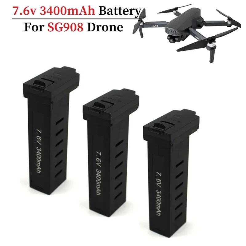 Оригинальный аккумулятор 3400 мАч 7 6 В для квадрокоптера sg908 GPS RC Toys 4 в обновленные