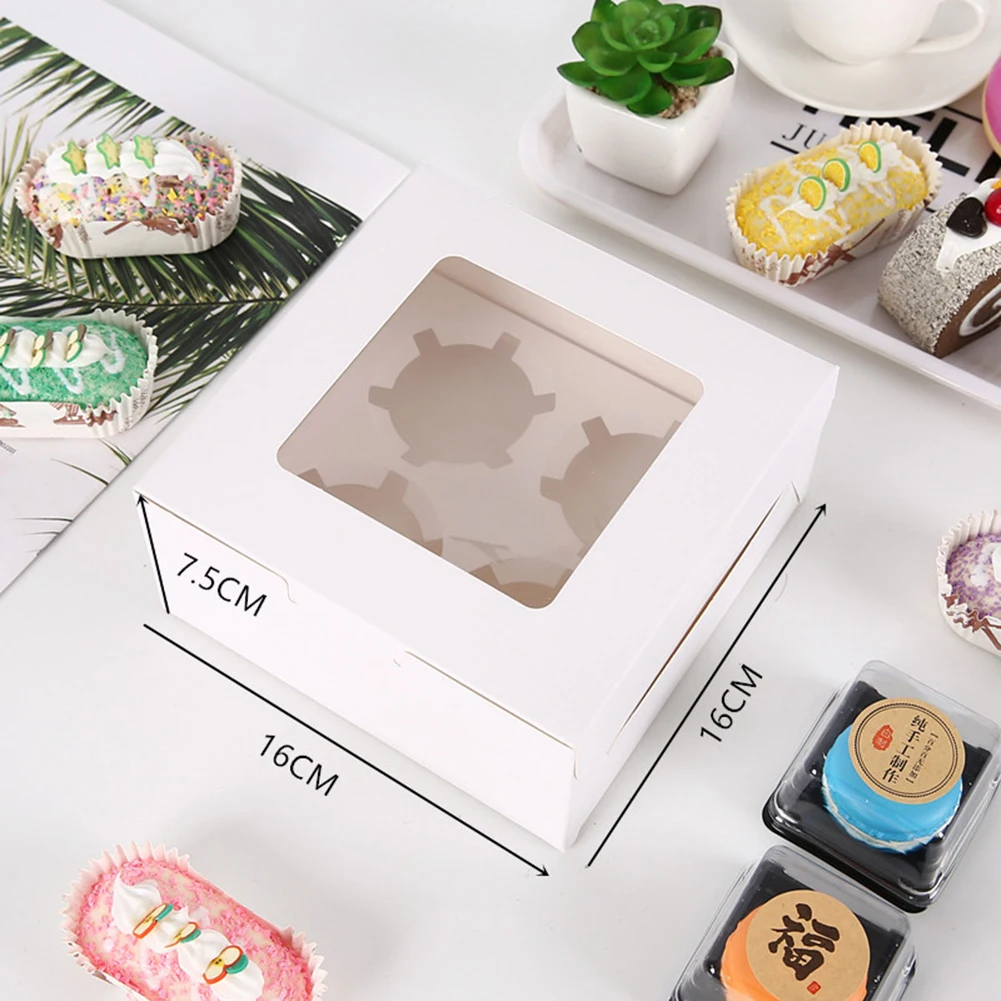 10 шт Крафт бумажная коробочка для капкейка хлебобулочная контейнер тортов со