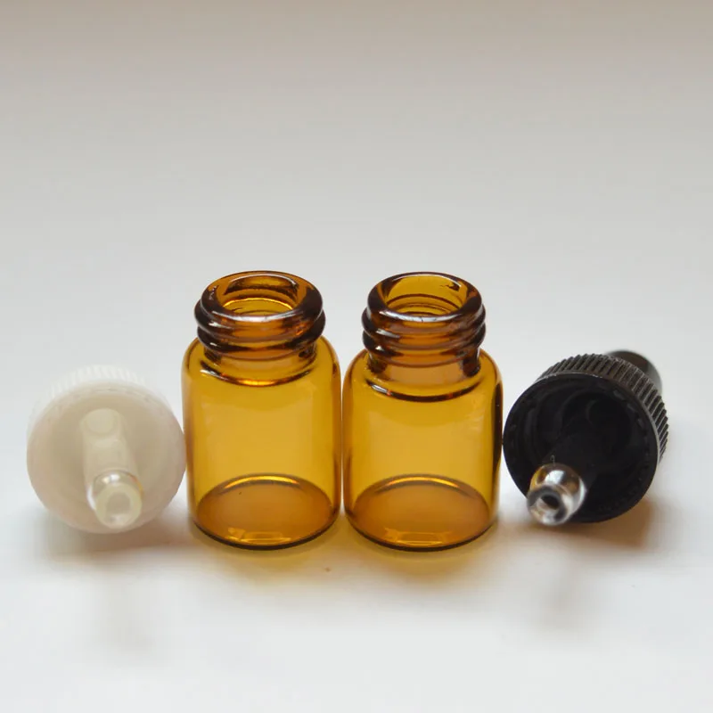 5 шт. 2 мл маленькие стеклянные флаконы с чистой стеклянной капельницей маленькая