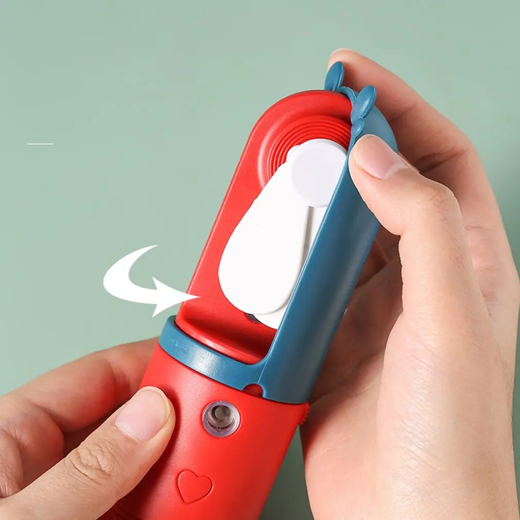 Портативный вентилятор с распылителем воды электрический USB Ручной