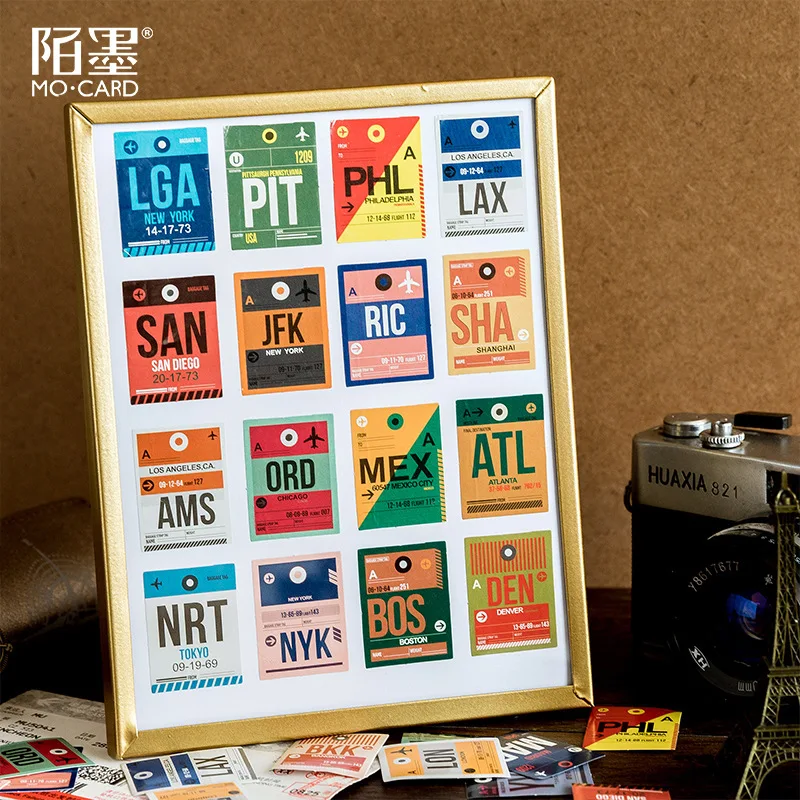 Мир путешественник милые коробки Kawaii Наклейки планировщик для скрапбукинга