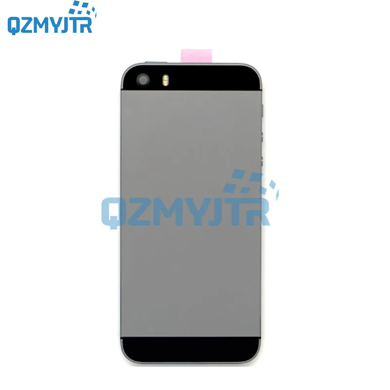 4," для iphone 5s крышка батареи задняя крышка Корпус задняя дверь Чехол средняя рамка Шасси с боковой сборка кнопок для iphone SE 5SE - Цвет: SE grey