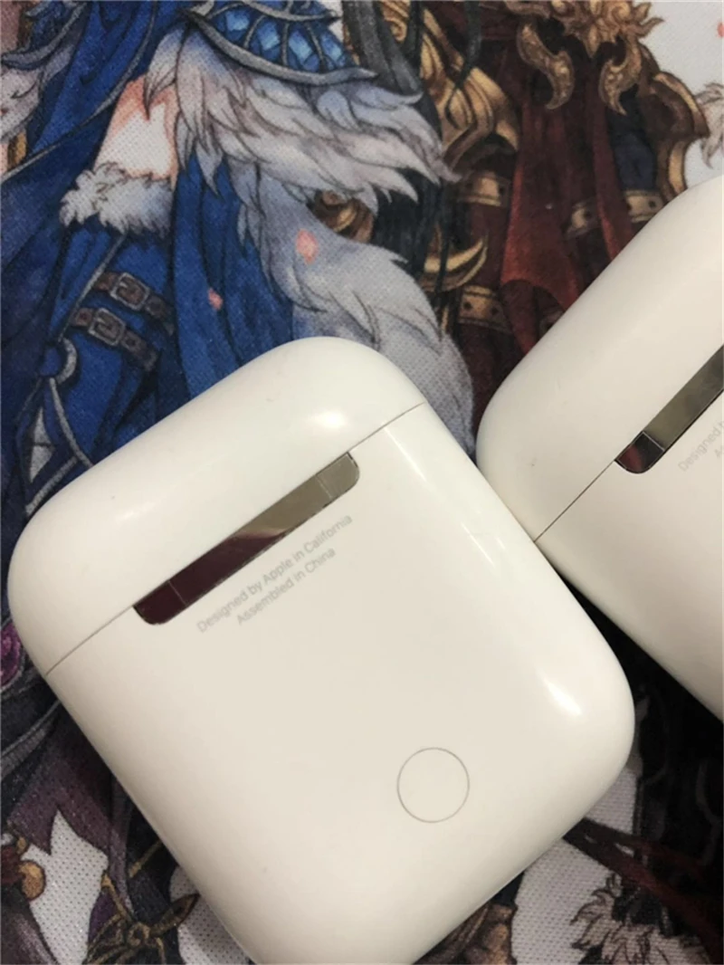 Используется оригинальные Apple AirPods 1st беспроводные наушники Оригинальные Bluetooth наушники для iPhone Xs Max XR 7 8 Plus iPad MacBook