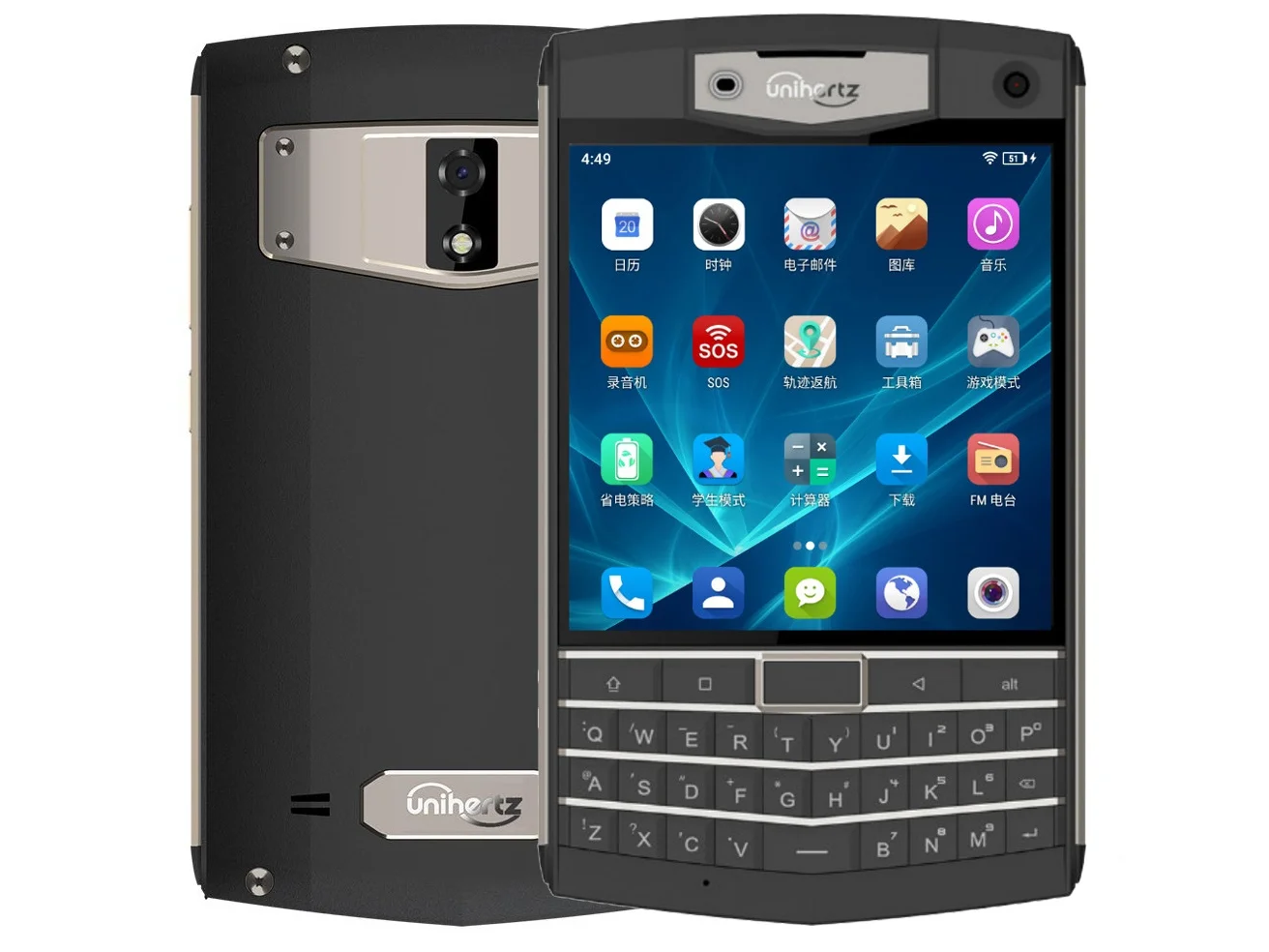 original unihertz titan ip67 waterproof qwerty smartphone mt6771 octa core android 10 6gb128gb nfc 6000mah 4g lte mobile phone free global shipping