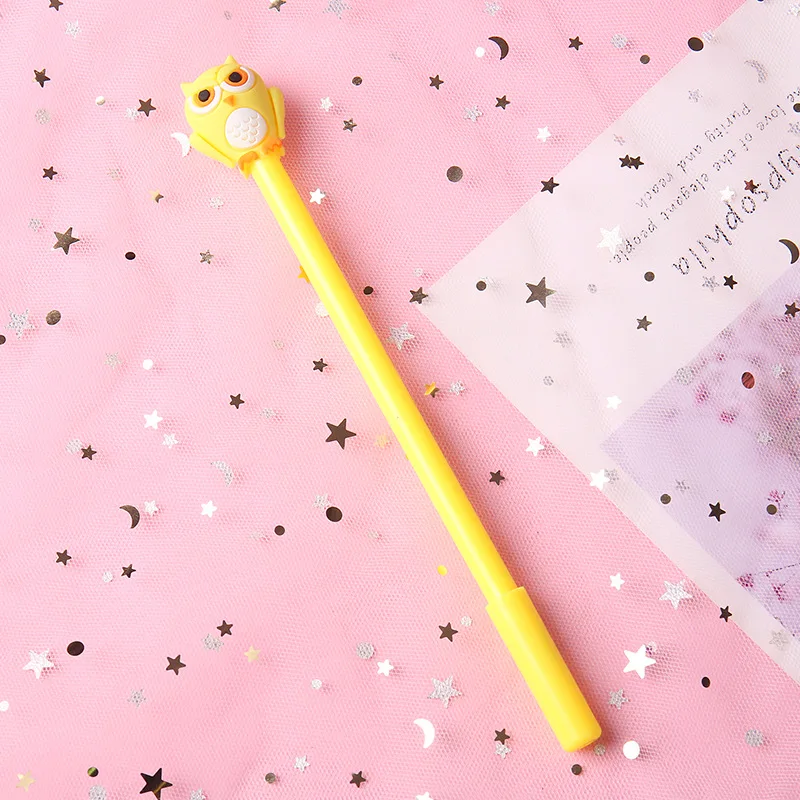 Цветная гелевая ручка Lucky Owl милые кавайные черные чернила Мультяшные