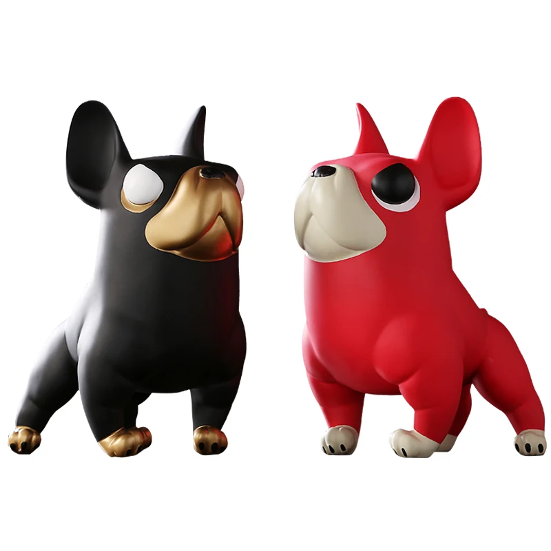 

Nordic Style French Bulldog Figurine Animal Statue Cute Quantum Dog Art Sculpture Resin Crafts Home Decoration Ornament A791