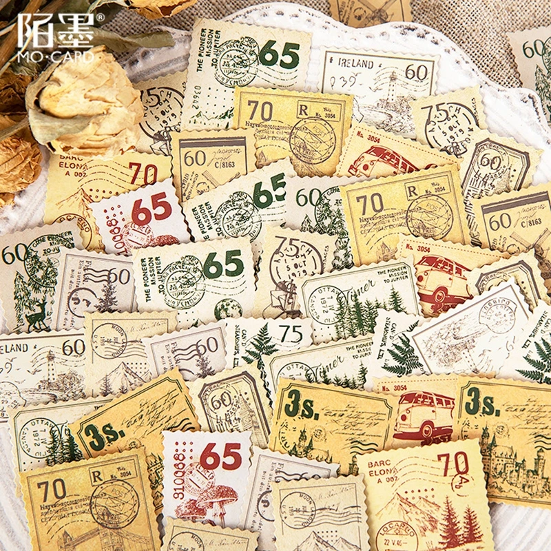 45 шт./кор. канцелярские наклейки Винтаж природа штамп Уплотнение Этикетка