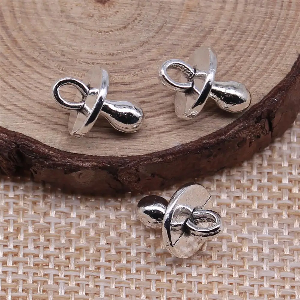 

Handmade Pendants For Jewelry Accessories 20pcs Nipple Charms 14x10mm Antique Silver Plated