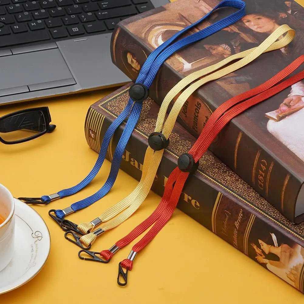 

70cm Glasses Hat Lanyard Women Adult Children Anti Lanyard Holder Eyewears Slip Reading Clip Ribbon Neck Strap Strap Z3r4