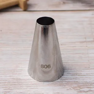 Круглые насадки для кондитерских изделий #805, 806, инструмент для украшения торта, крема, глазурь для кексов из нержавеющей стали для печенья, макарун