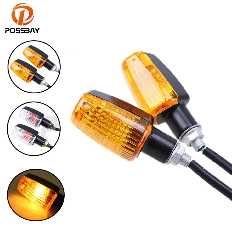 

POSSBAY универсальный мотоцикл указатель поворота светильник лампа индикатора проблесковый маячок для Honda Suzuki Harley Янтарный Цвет Moto мигалка св...