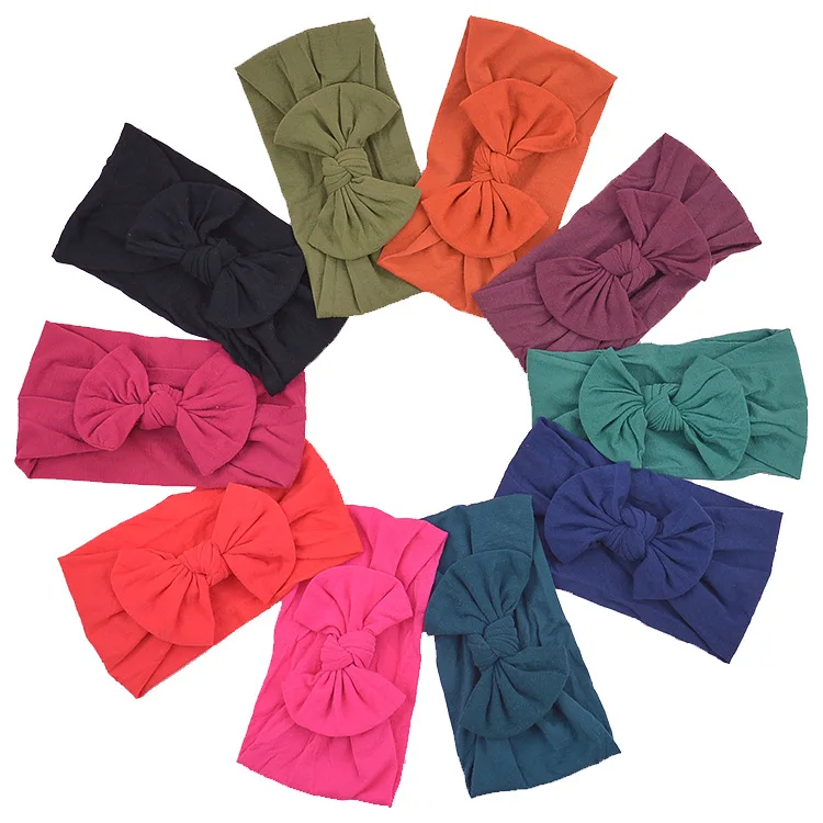 30 цветов Детская повязка на голову девушка ленты Аксессуары Тюрбан завязанный