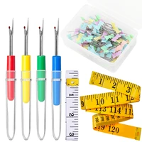rorgeto 7pcs sewing accessories set seam rippers dressmaking pins body measuring ruler for hand embroidery tailoring sewing tool