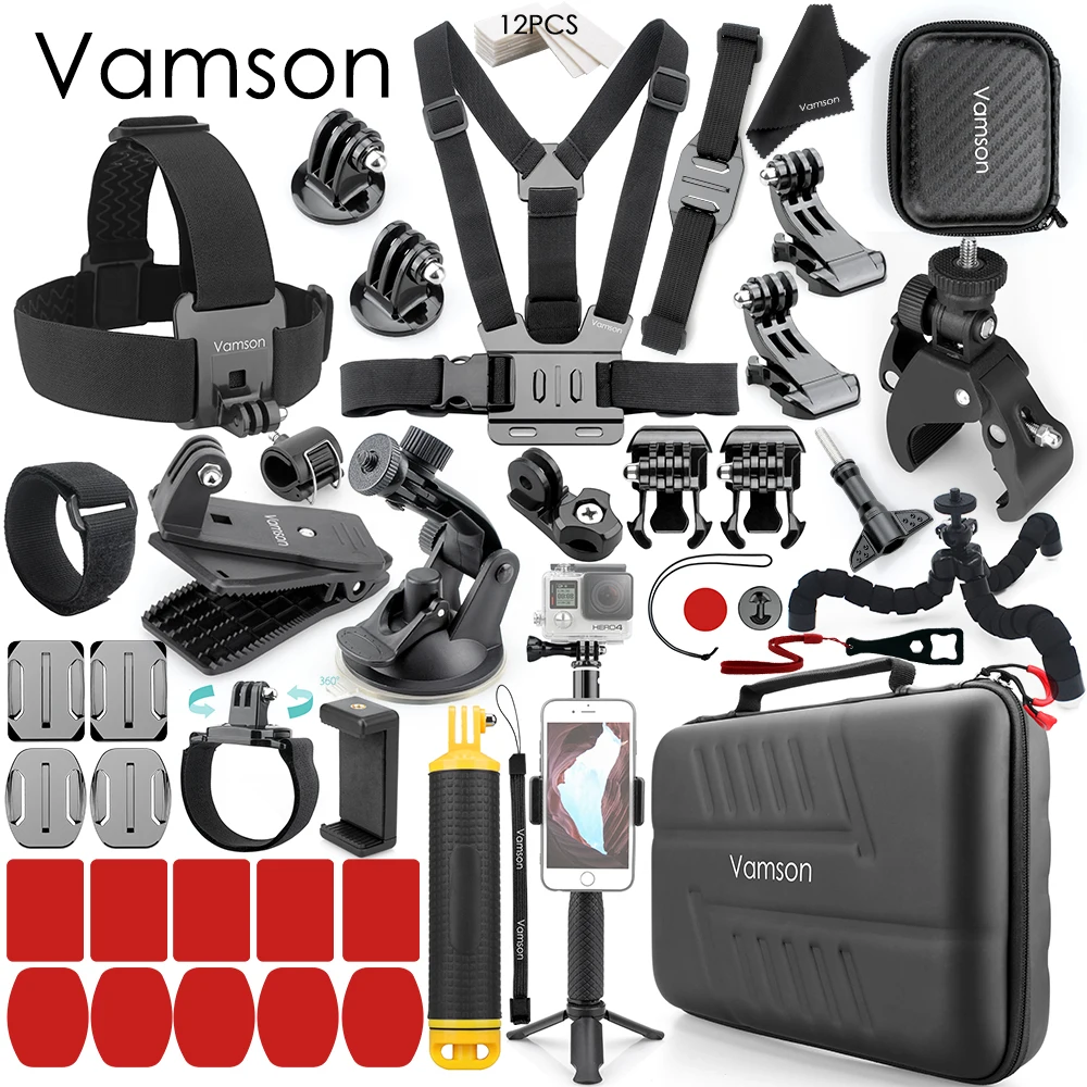 Аксессуары Vamson для GoPro Hero 9 8 7 6 нагрудный ремень мотоцикла зажим коллекция коробка