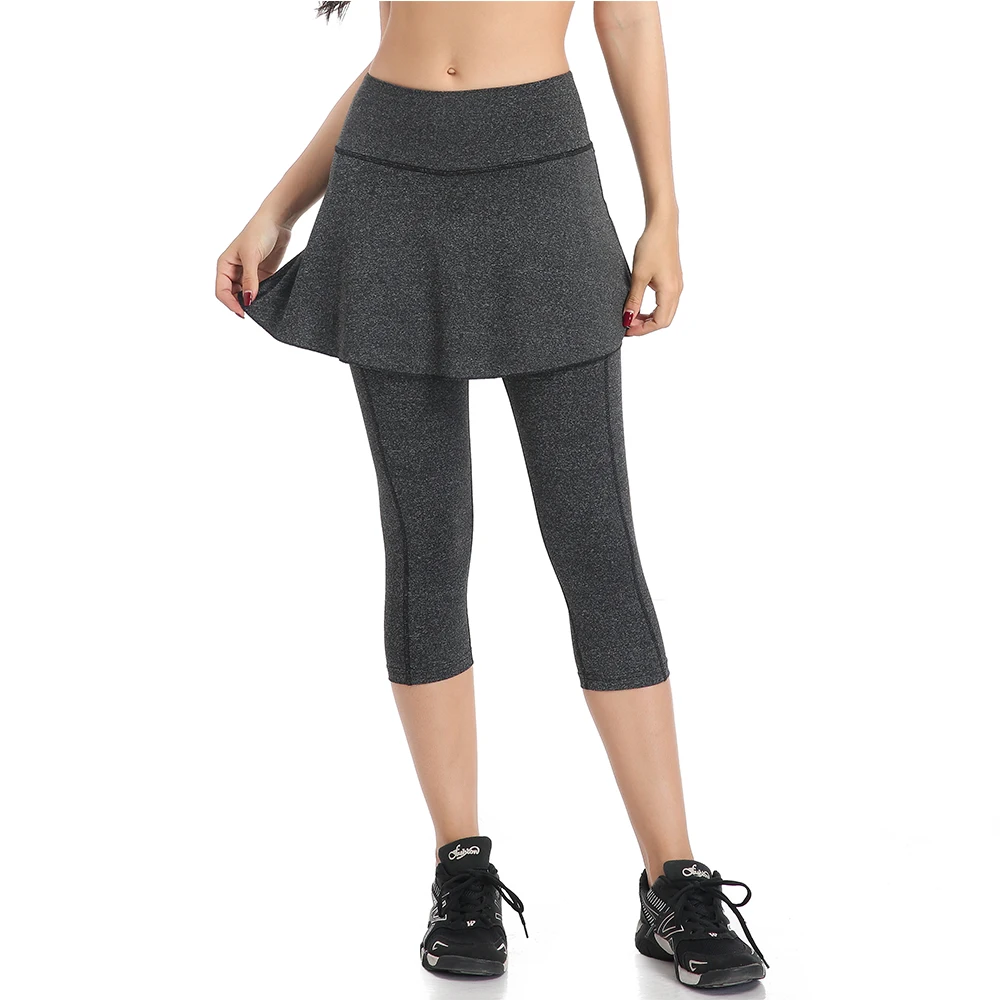 EAST HONG Для женщин Капри Юбка Спортивная футболка для занятий теннисом бега юбка